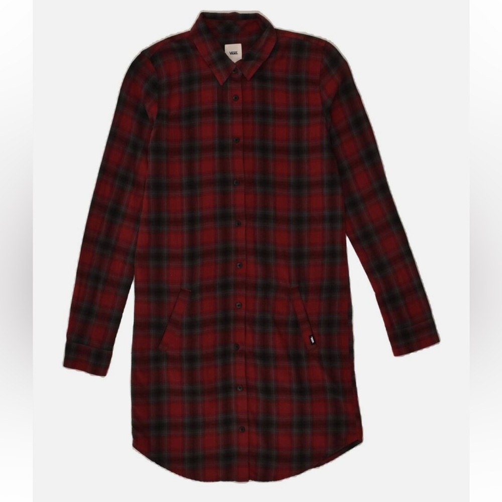 VANS Plaid women’s Shirt dress large